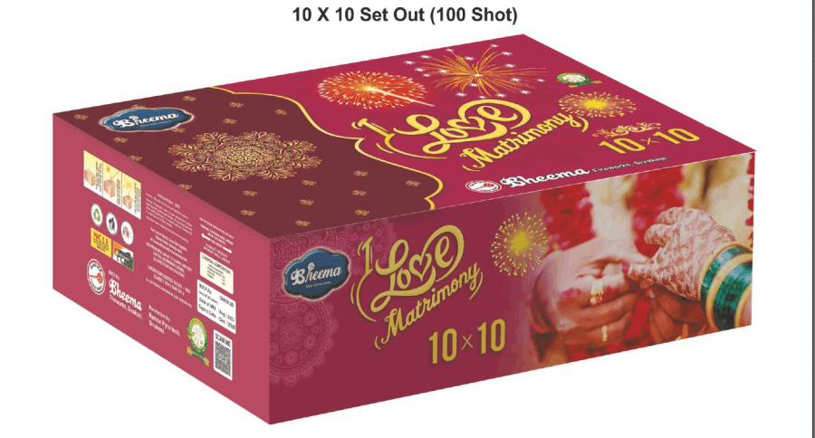 10*10 SquareMulti Colour Crackling Shots